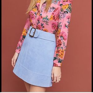 Purple leather skirt